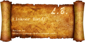 Linkner Bató névjegykártya